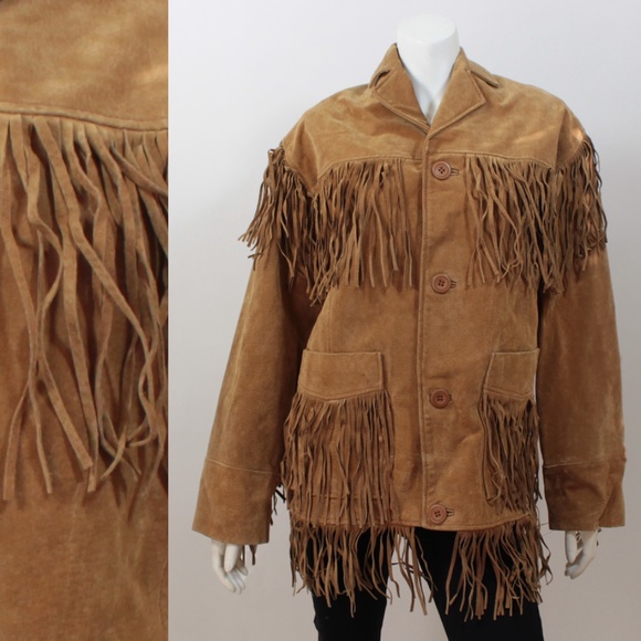 Andrade Jackets & Blazers - Ladies Suede Fringe Jacket